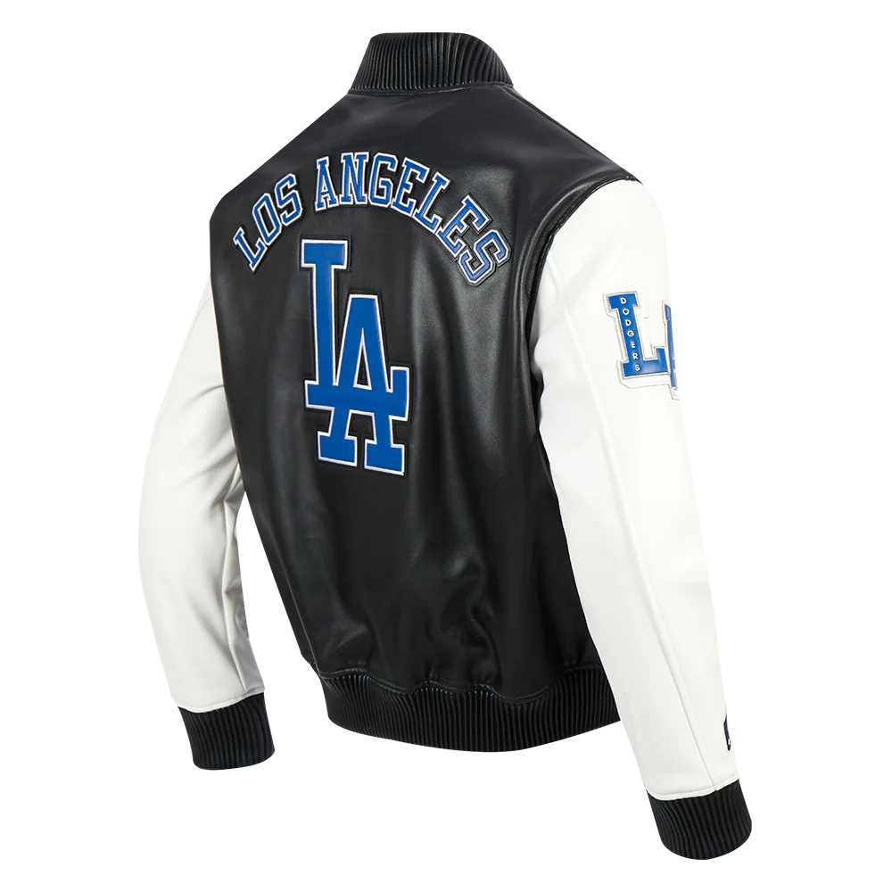 MLB LOS ANGELES DODGERS CITY SIGNATURE MEN'S LEATHER VARSITY JACKET