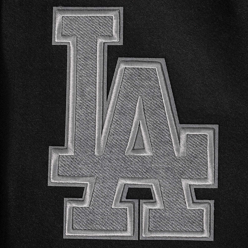 MLB LOS ANGELES DODGERS REVERSE FRENCH TERRY MEN'S COLOR BLOCK WOOL VARSITY JACKET