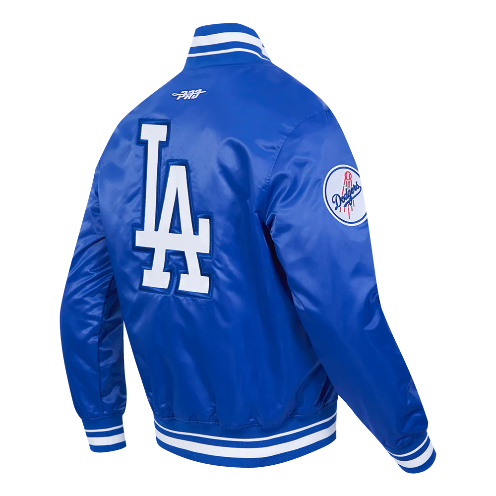 MLB LOS ANGELES DODGERS CITY RANSOM MEN'S RIB SATIN JACKET