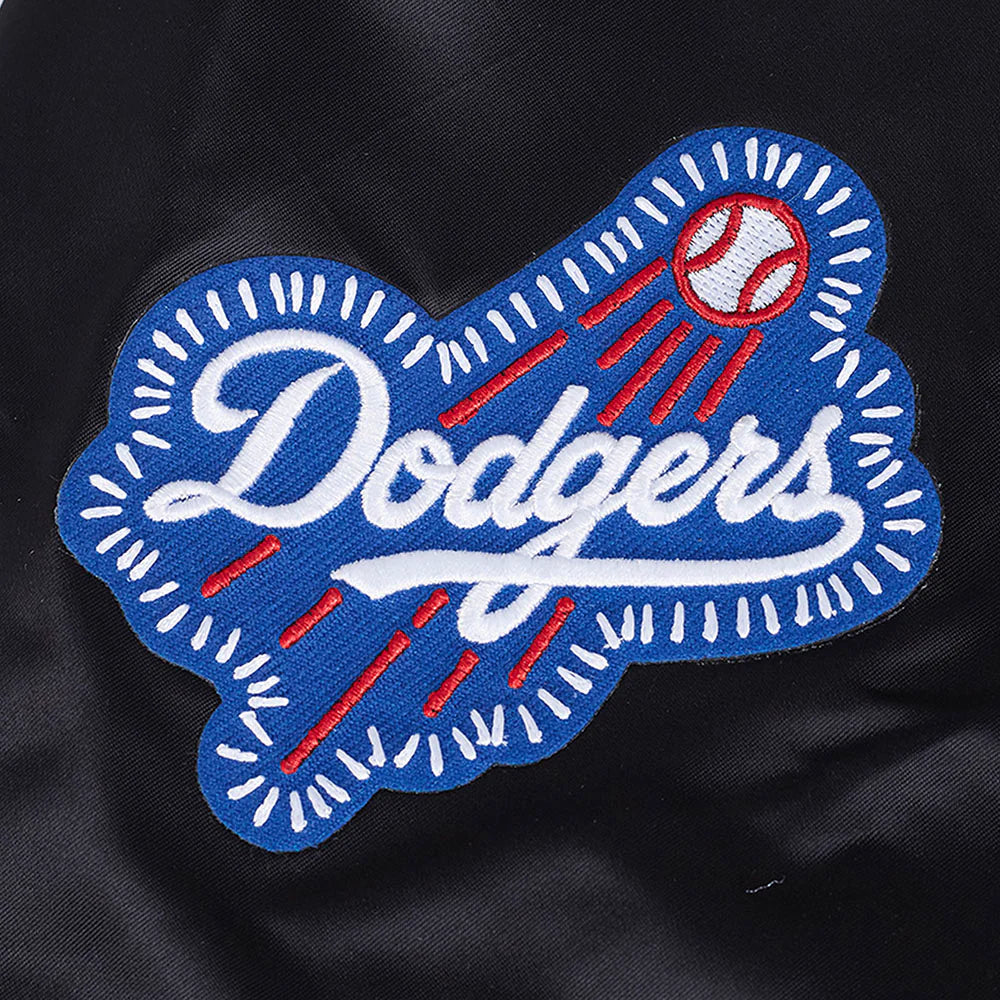 MLB LOS ANGELES DODGERS DIY PICK STITCH MEN'S RIB SATIN JACKET