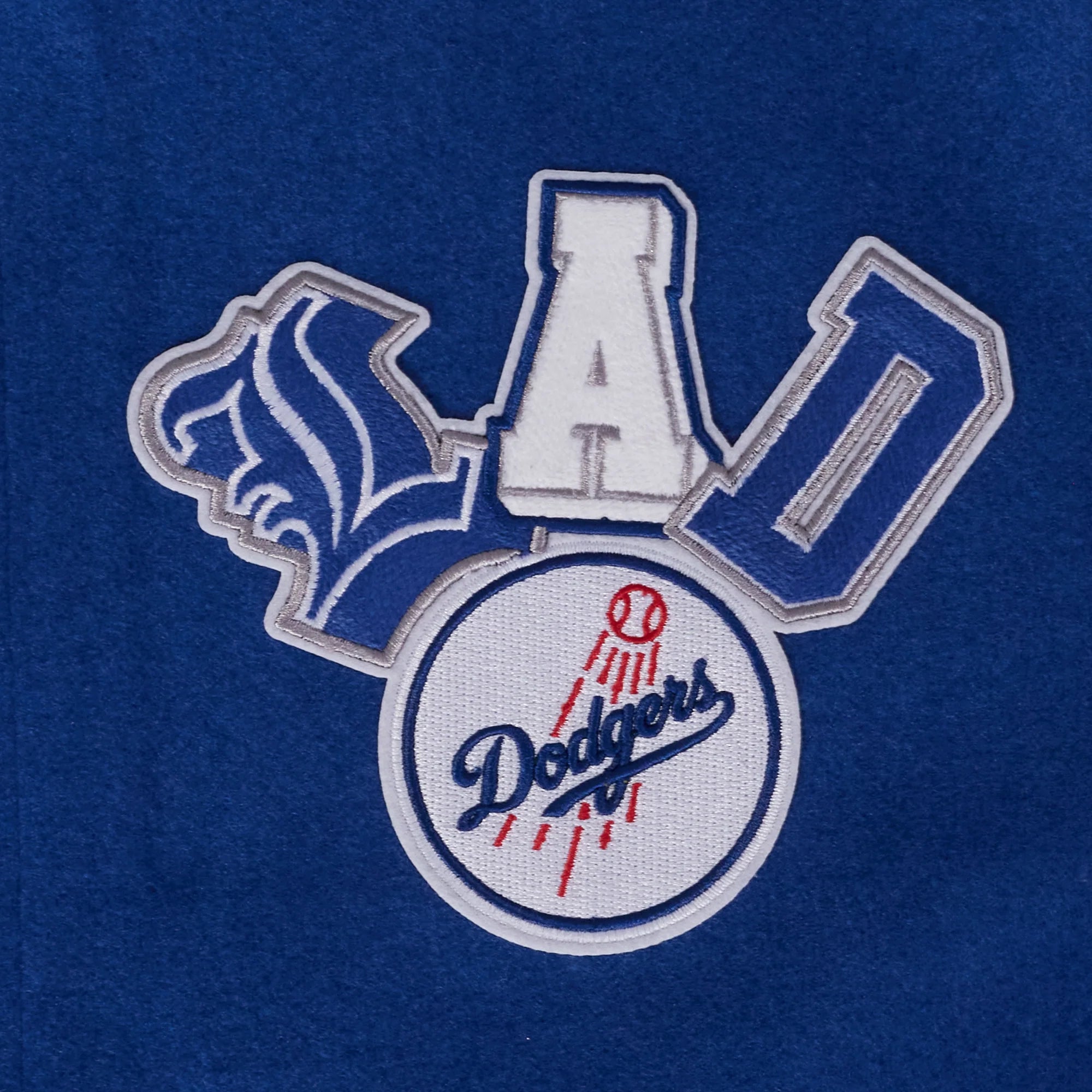 MLB LOS ANGELES DODGERS CITY RANSOM MEN'S RIB WOOL VARSITY JACKET