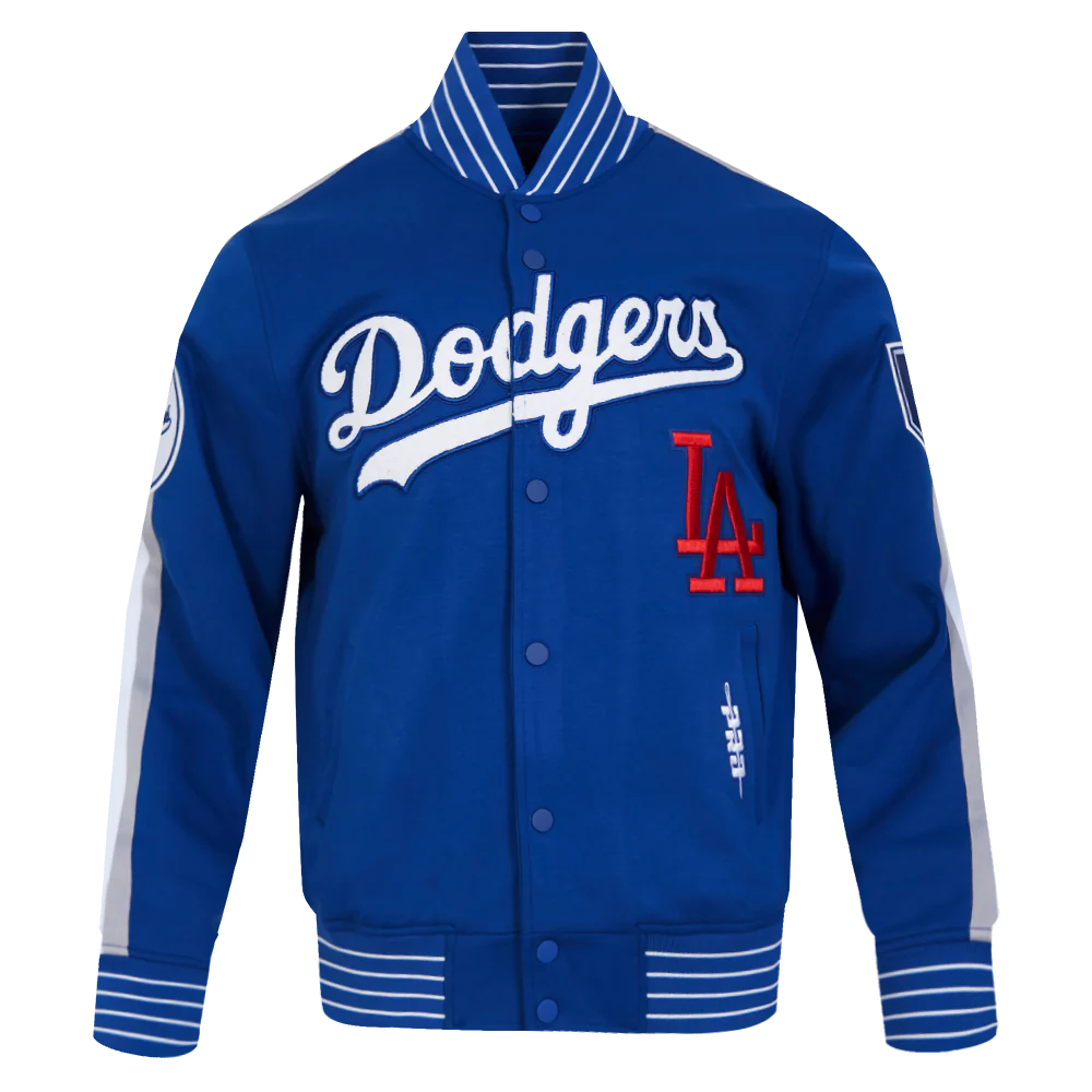 MLB LOS ANGELES DODGERS CURRENT LOGO PRO GAME DAY MEN'S DOUBLE KNIT JACKET
