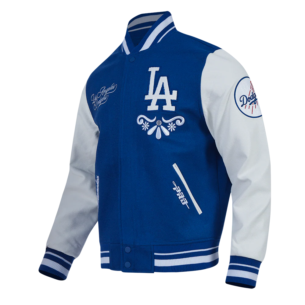 MLB LOS ANGELES DODGERS SUGAR SKULL MEN'S RIB WOOL VARSITY JACKET