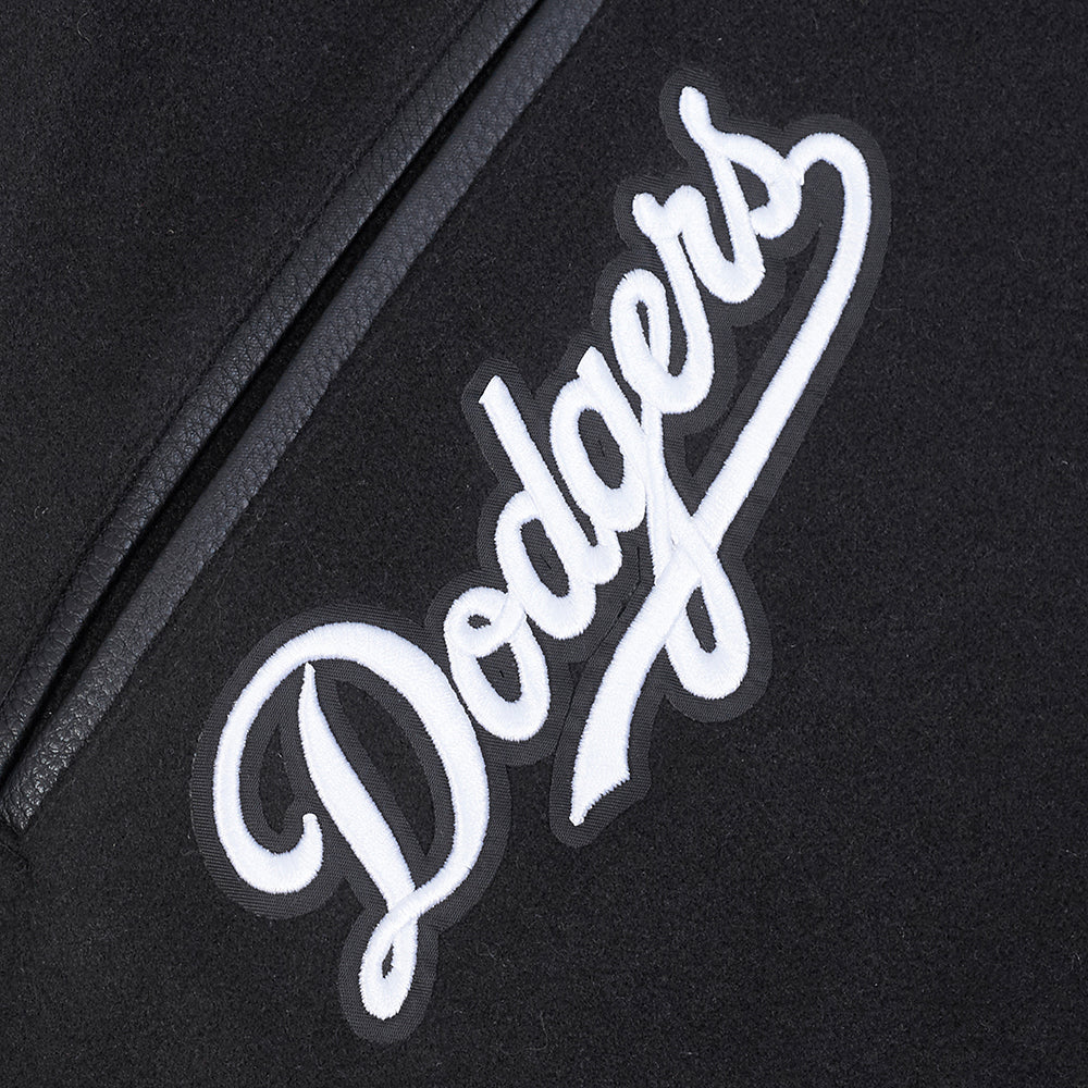 MLB LOS ANGELES DODGERS TEAM BADGE MEN'S RIB WOOL VARSITY JACKET