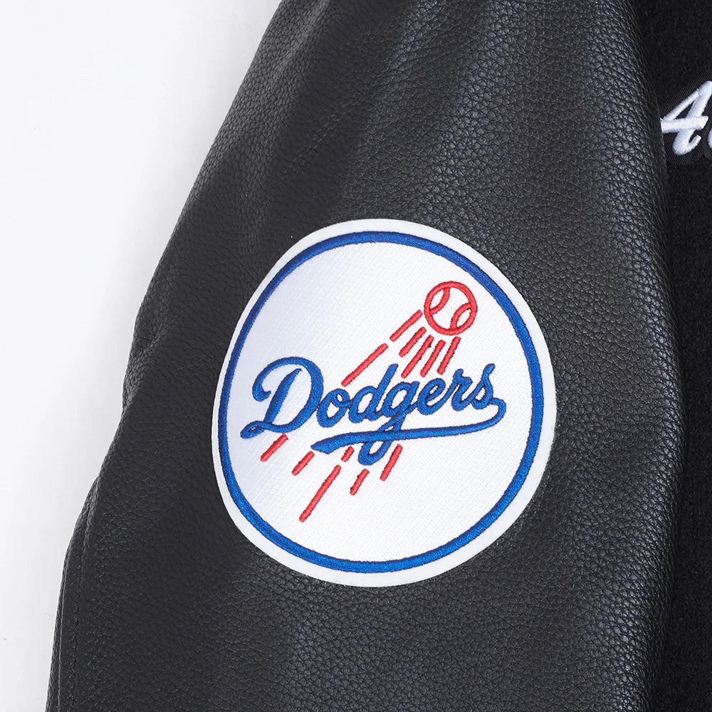 MLB LOS ANGELES DODGERS TEAM BADGE MEN'S RIB WOOL VARSITY JACKET