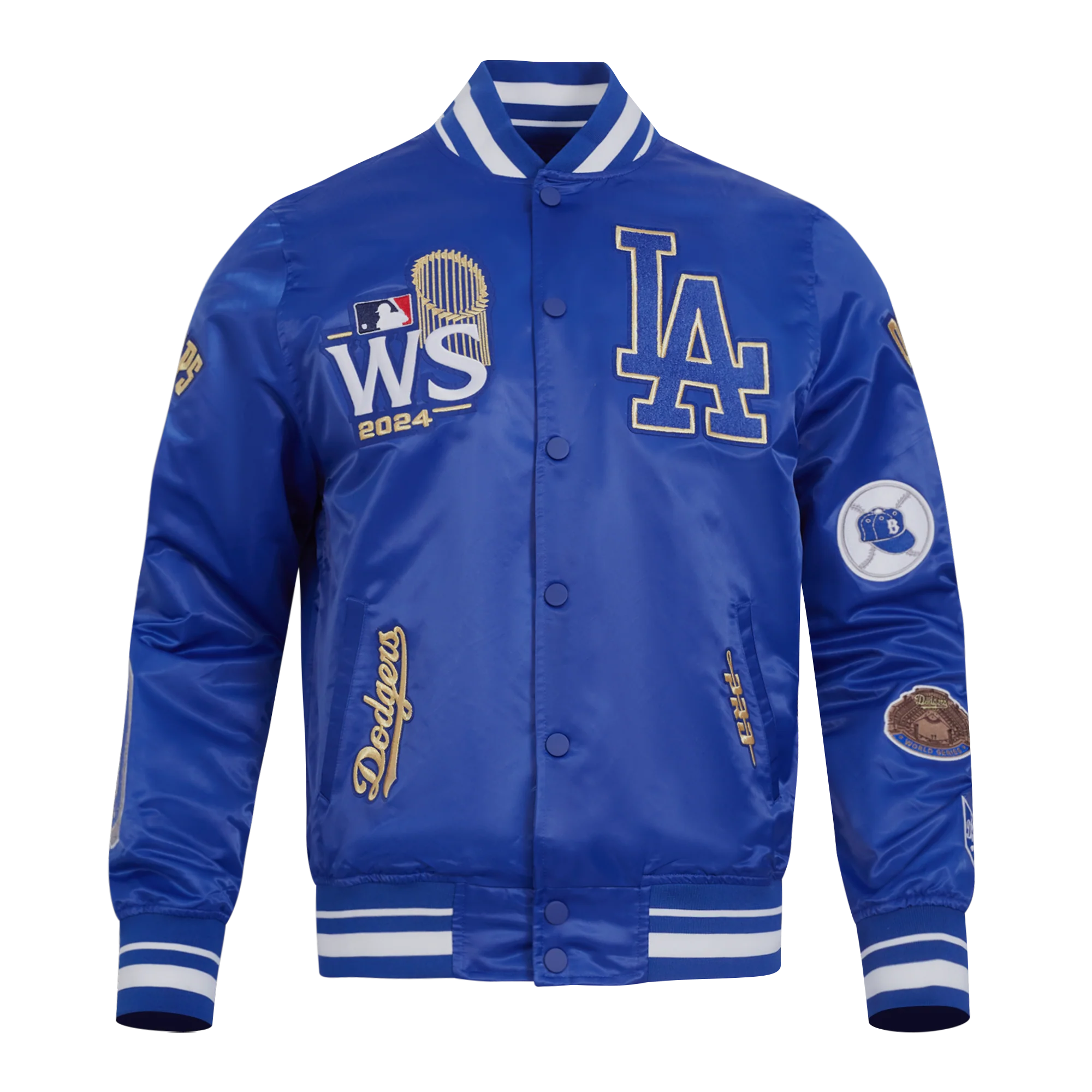 MLB LOS ANGELES DODGERS WORLD SERIES 2024 MEN'S RIB SATIN JACKET