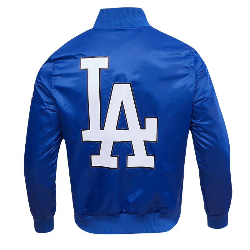 MLB LOS ANGELES DODGERS BIG LOGO MEN'S SATIN JACKET