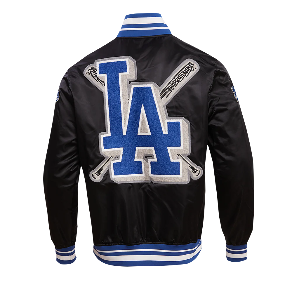 MLB LOS ANGELES DODGERS MASHUP MEN'S RIB SATIN JACKET