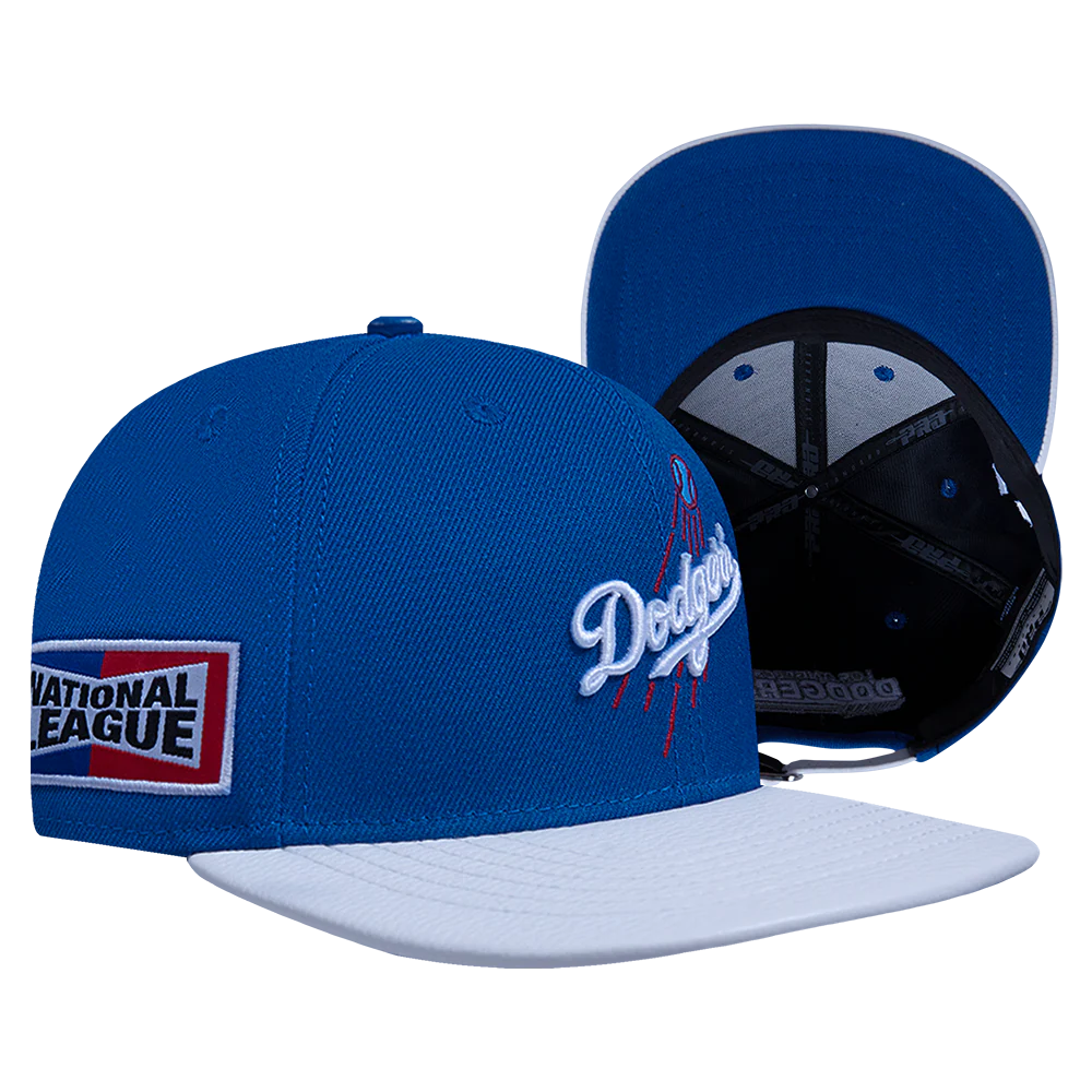 MLB LOS ANGELES DODGERS FAST LANE LOGO WOOL STRAPBACK