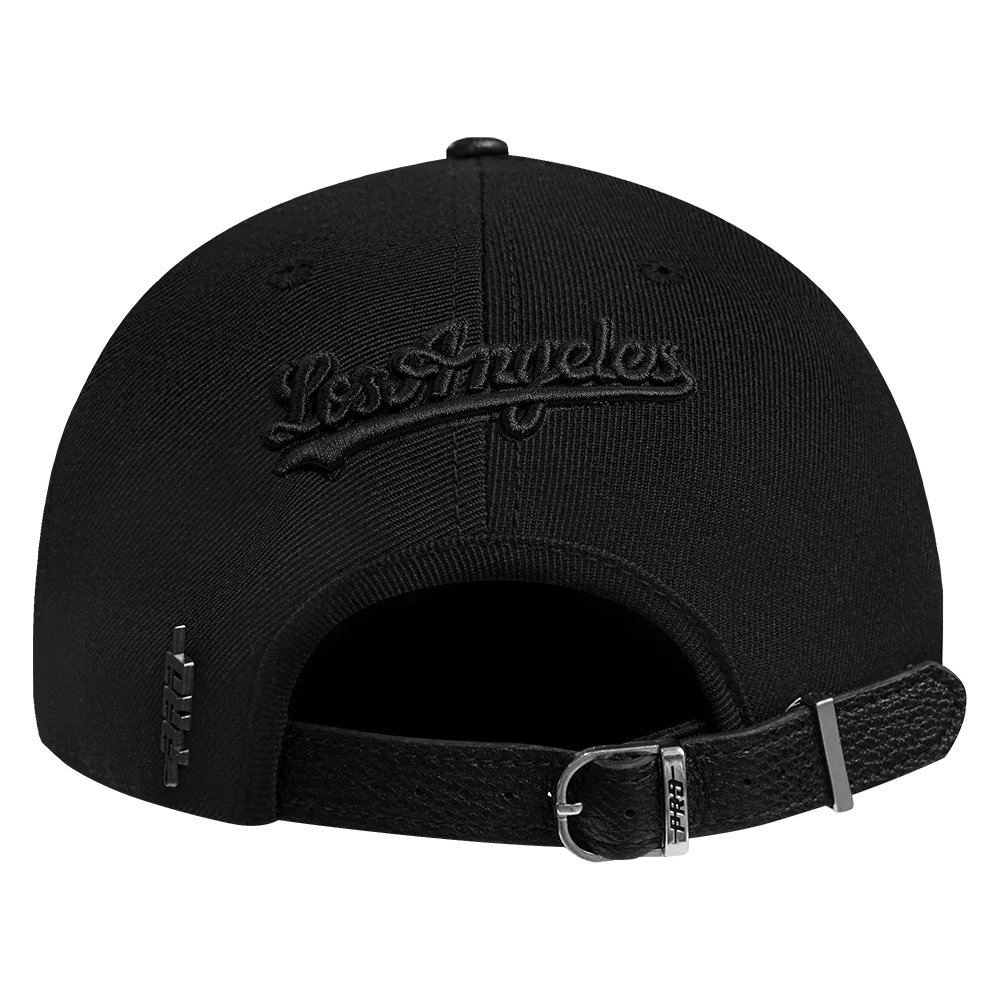 LOS ANGELES DODGERS BLACK OUT CLASSIC LOGO STRAPBACK
