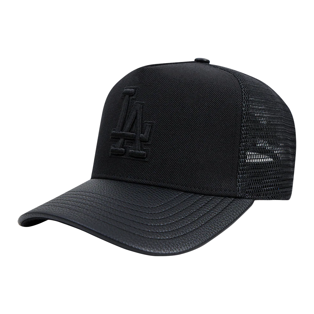 MLB LOS ANGELES DODGERS BLACK OUT CLASSIC LOGO PINCH FRONT STRAP