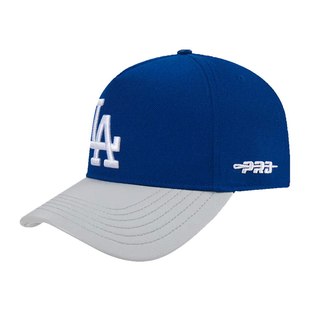 MLB LOS ANGELES DODGERS CITY RANSOM LEATHER PINCH FRONT STRAPBACK HAT