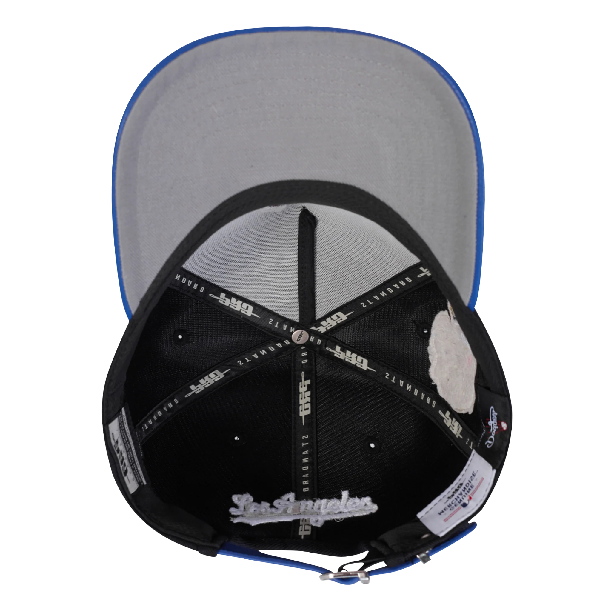 MLB LOS ANGELES DODGERS DIY PICK STITCH LEATHER PINCH FRONT STRAPBACK