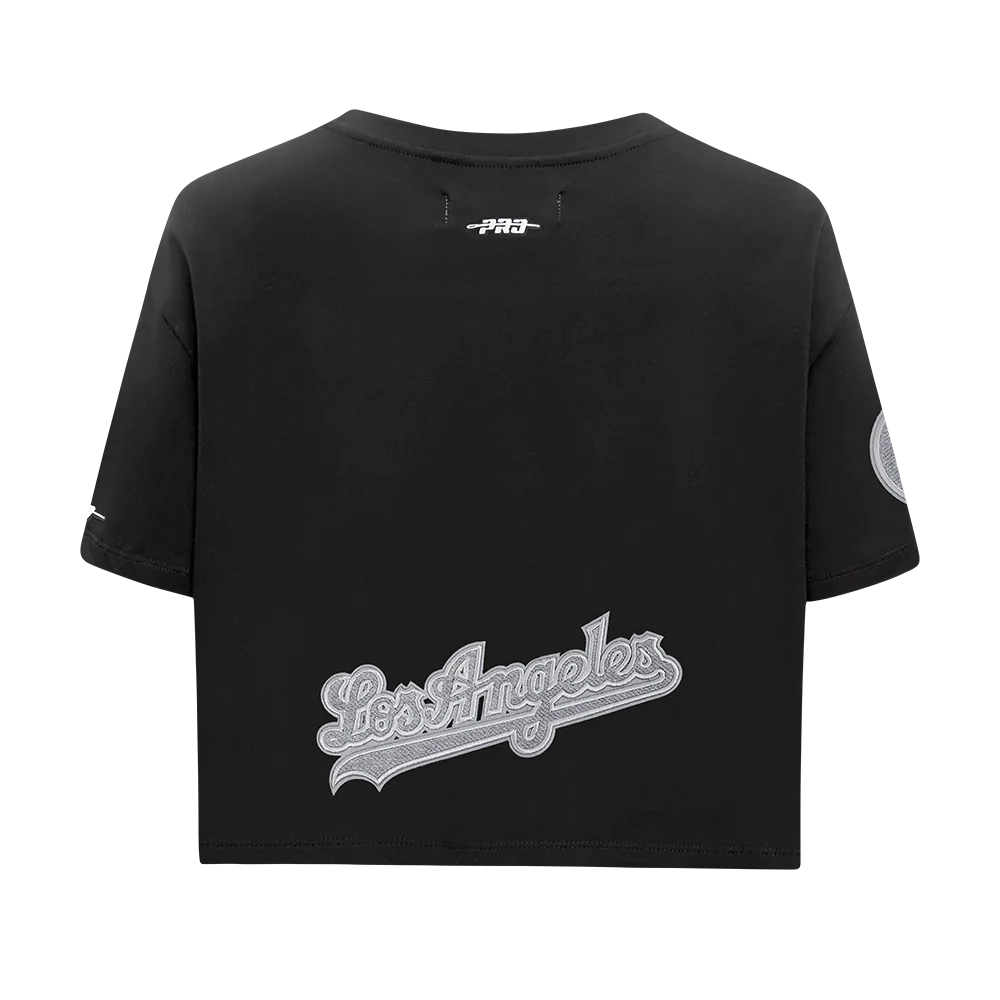 MLB LOS ANGELES DODGERS REVERSE FRENCH TERRY WOMEN'S SINGLE JERSEY BOXY TOP