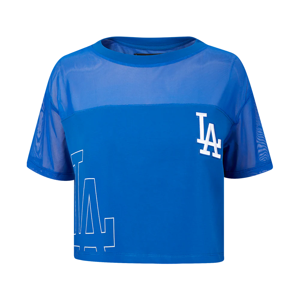 MLB LOS ANGELES DODGERS SHEER INFLUENCE WOMEN'S SHEER BOXY TOP