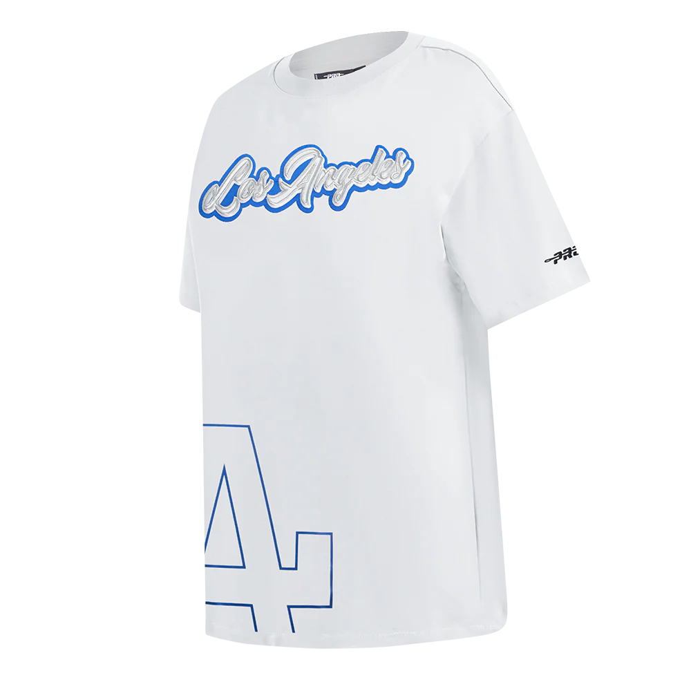 MLB LOS ANGELES DODGERS SHEER INFLUENCE WOMEN'S BOYFRIEND TOP