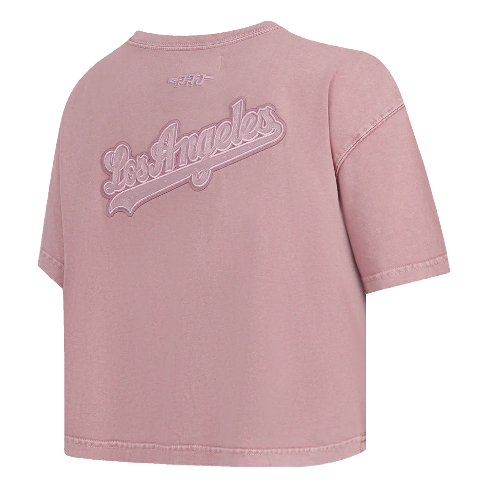 MLB LOS ANGELES DODGERS WASHED CLASSIC WOMEN'S ENZYME WASH BOXY TEE
