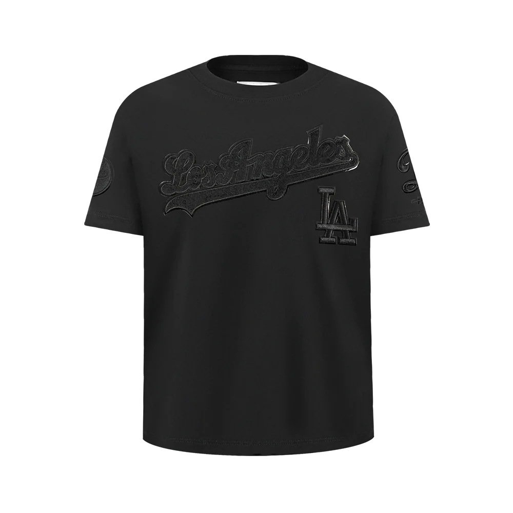 MLB LOS ANGELES DODGERS TRIPLE BLACK BIG BOYS SHORT SLEEVE TOP