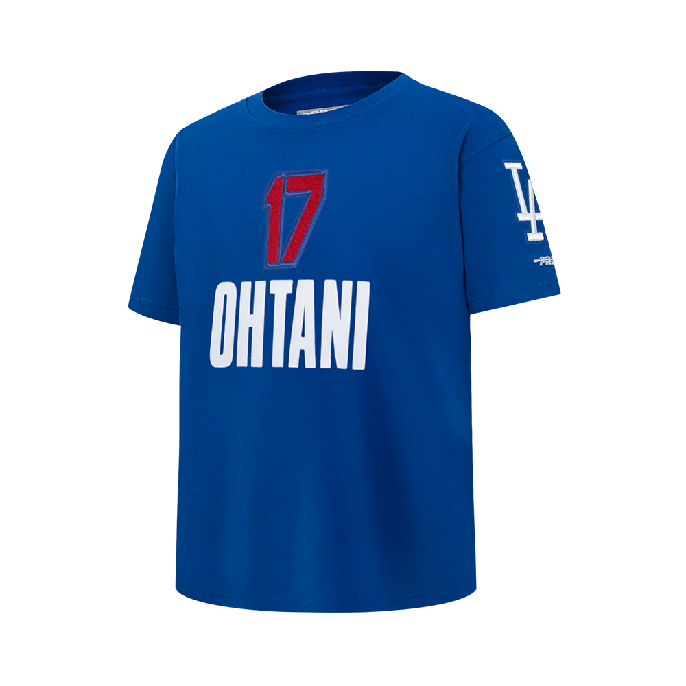 MLB LOS ANGELES DODGERS SHOHEI OHTANI #17 CLASSIC PLAYER NAME AND NUMBER BIG BOYS SHORT SLEEVE TOP