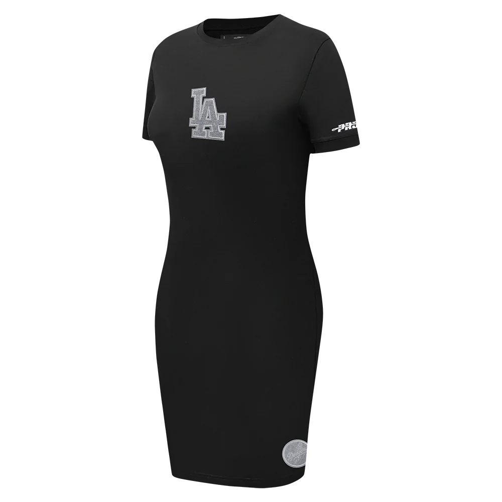 MLB LOS ANGELES DODGERS REVERSE FRENCH TERRY WOMEN'S BODYCON DRESS