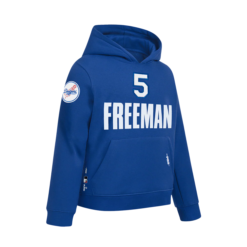MLB LOS ANGELES DODGERS FREDDIE FREEMAN #5 CLASSIC PLAYER NAME AND NUMBER BIG BOYS PULLOVER HOODIE