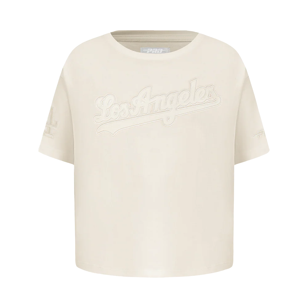 MLB LOS ANGELES DODGERS NEUTRAL BIG GIRLS SHORT SLEEVE BOXY TOP