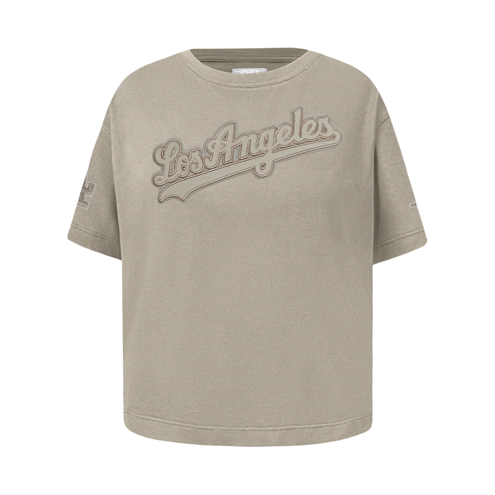 MLB LOS ANGELES DODGERS NEUTRAL BIG GIRLS SHORT SLEEVE BOXY TOP