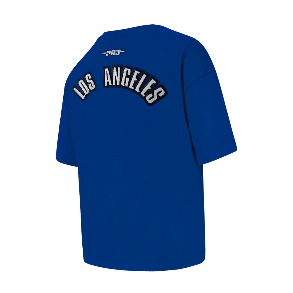 MLB LOS ANGELES DODGERS CLASSIC BIG GIRLS SHORT SLEEVE BOXY TOP