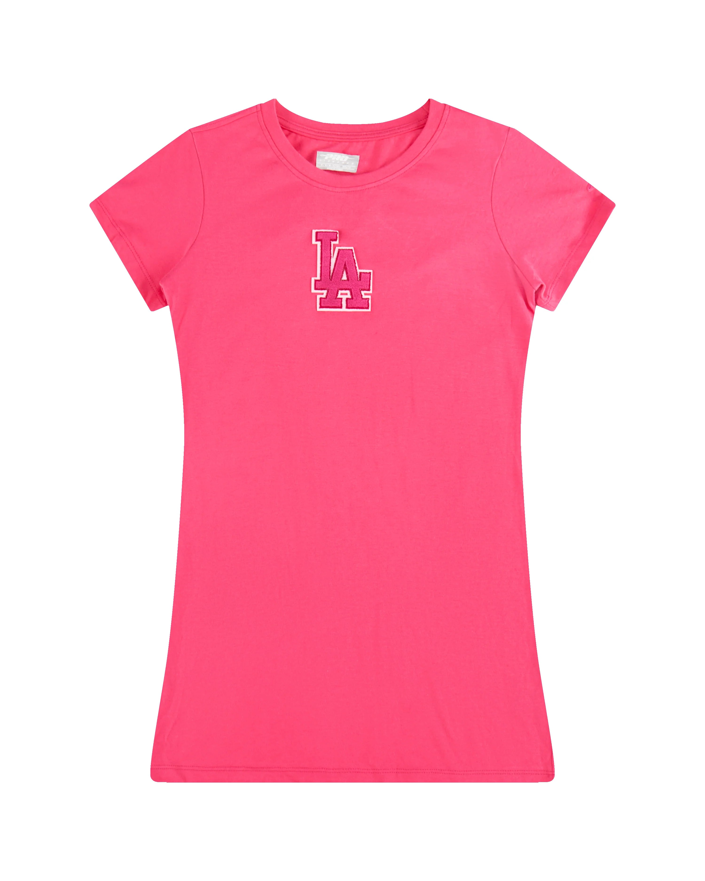 MLB LOS ANGELES DODGERS TRIPLE PINK BIG GIRLS TOP DRESS