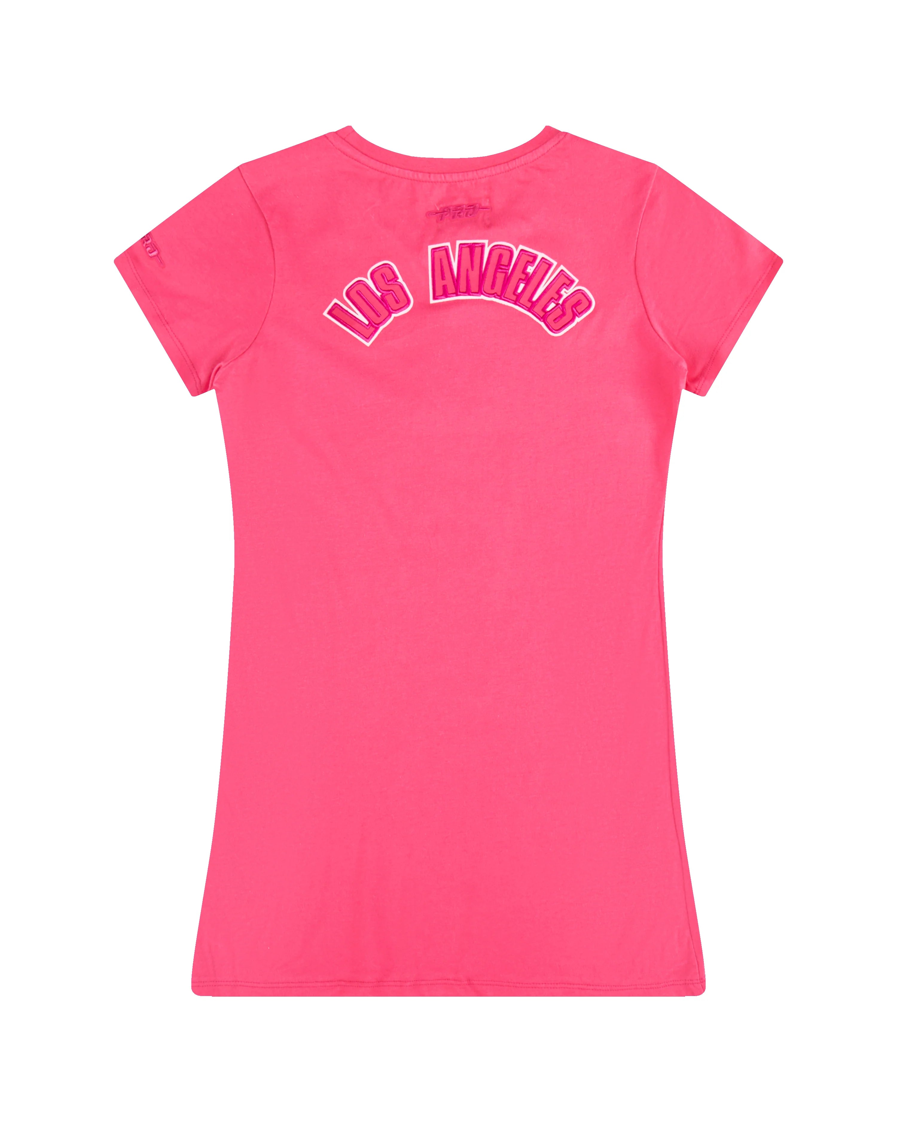 MLB LOS ANGELES DODGERS TRIPLE PINK BIG GIRLS TOP DRESS