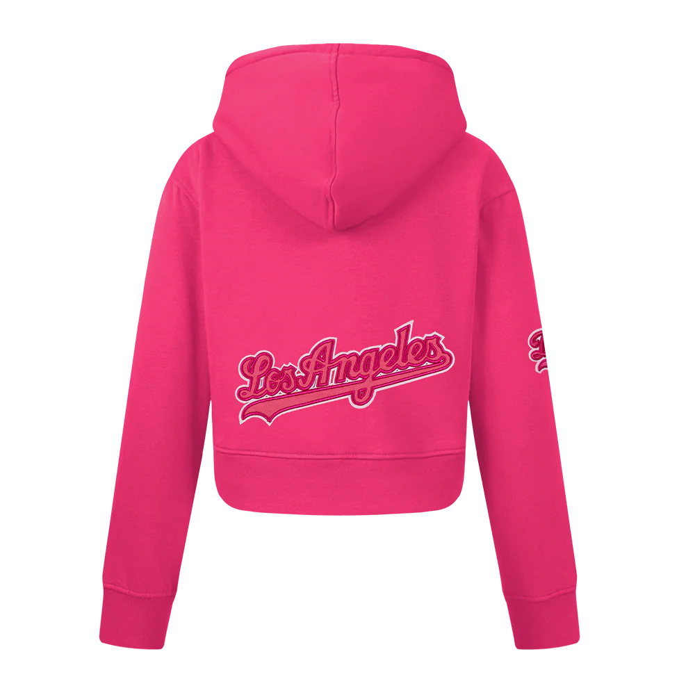MLB LOS ANGELES DODGERS TRIPLE PINK BIG GIRLS FLEECE PO HOODIE
