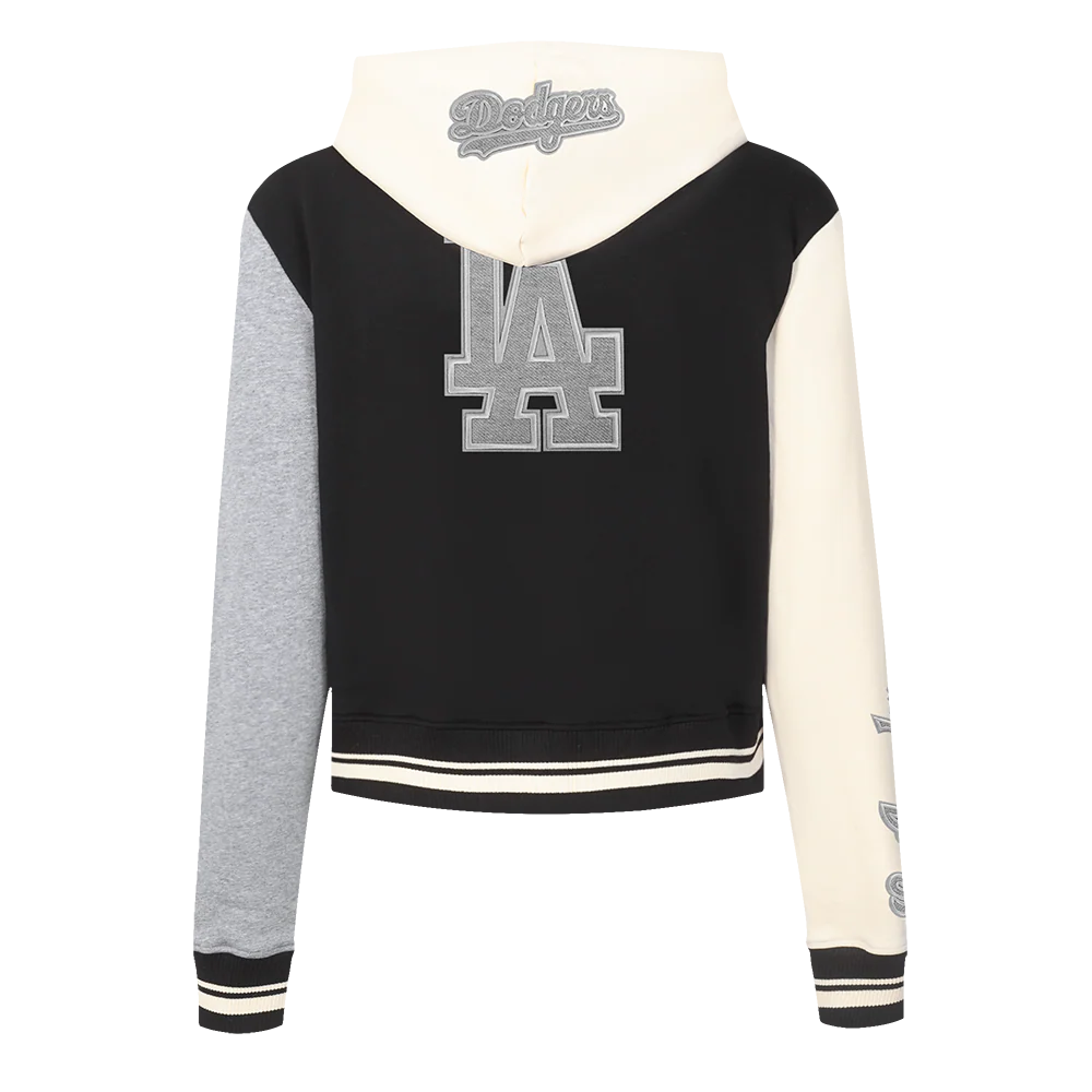 MLB LOS ANGELES DODGERS REVERSE FRENCH TERRY WOMEN'S COLORBLOCK FLC FZ