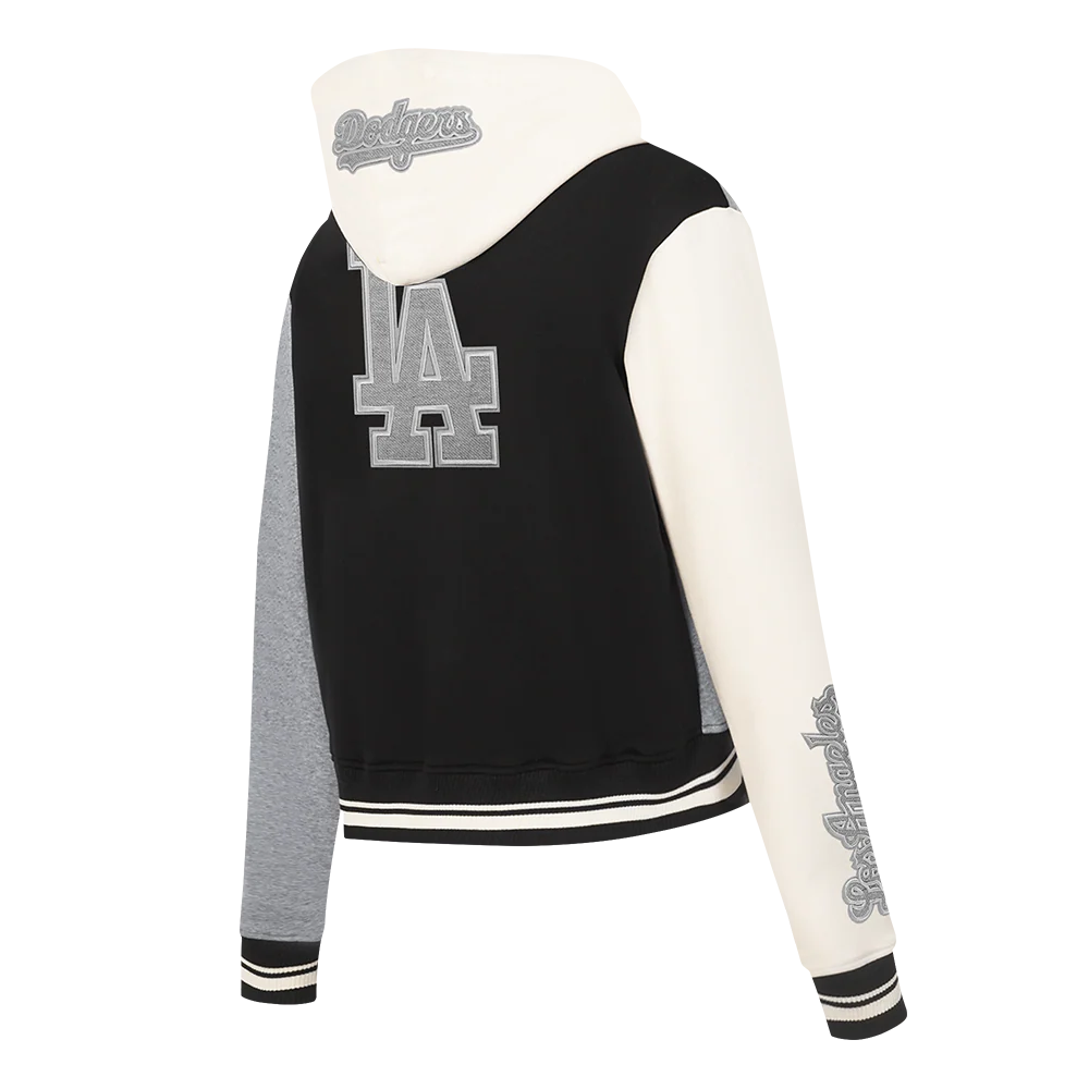 MLB LOS ANGELES DODGERS REVERSE FRENCH TERRY WOMEN'S COLORBLOCK FLC FZ