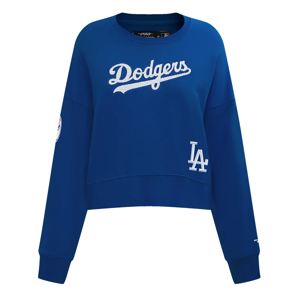 MLB LOS ANGELES DODGERS GAME DAY CLASSICS WOMEN'S DOUBLE KNIT CREWNECK