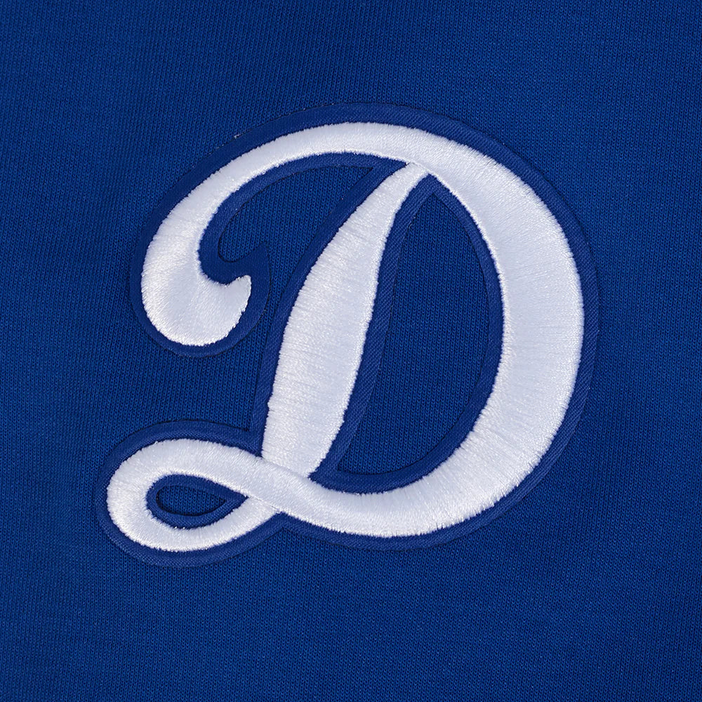 MLB LOS ANGELES DODGERS GAME DAY CLASSICS WOMEN'S DOUBLE KNIT CROPPED PULLOVER HOODIE