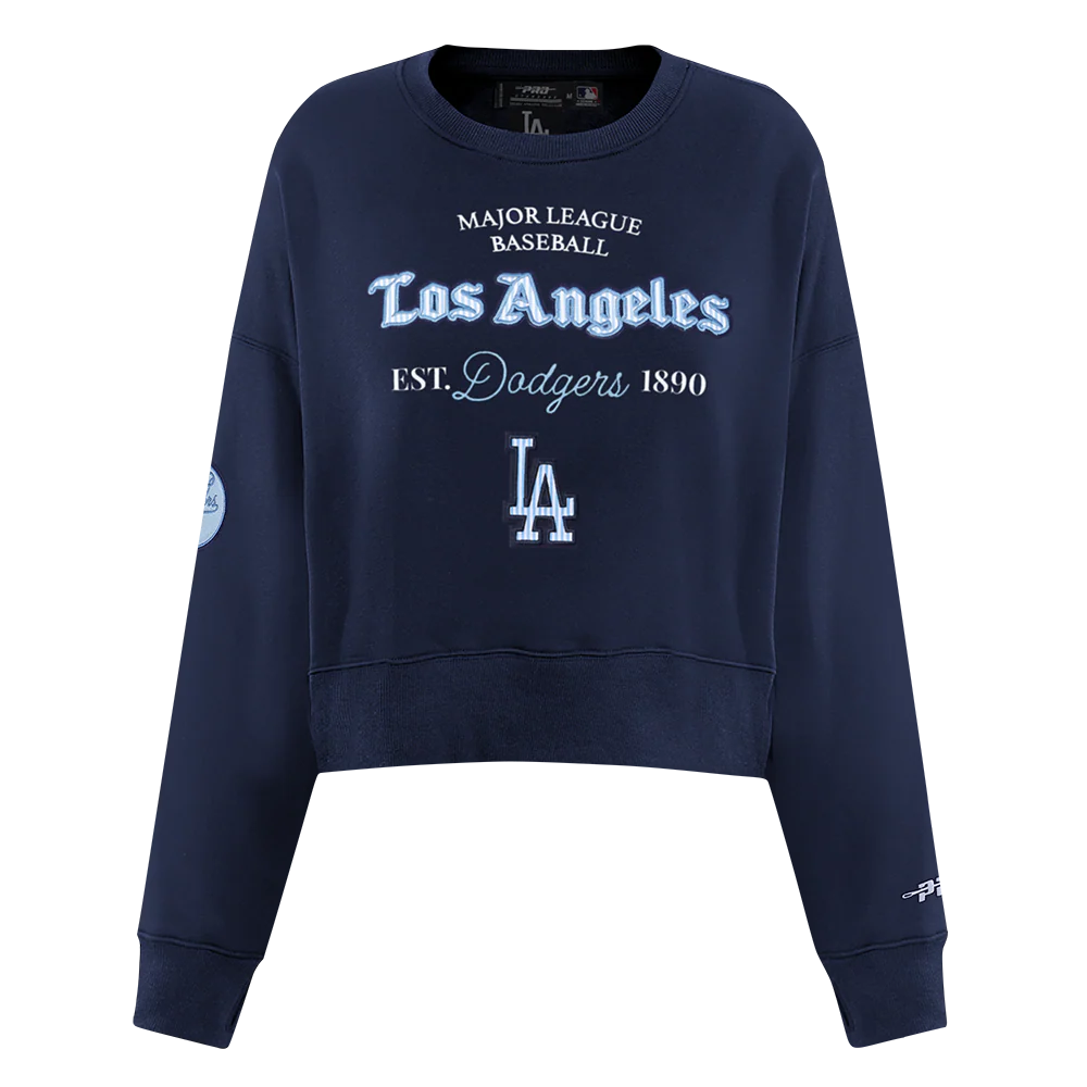 MLB LOS ANGELES DODGERS COUNTRY CLUB WOMEN'S DOUBLE KNIT CREWNECK