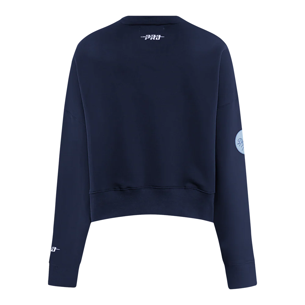 MLB LOS ANGELES DODGERS COUNTRY CLUB WOMEN'S DOUBLE KNIT CREWNECK