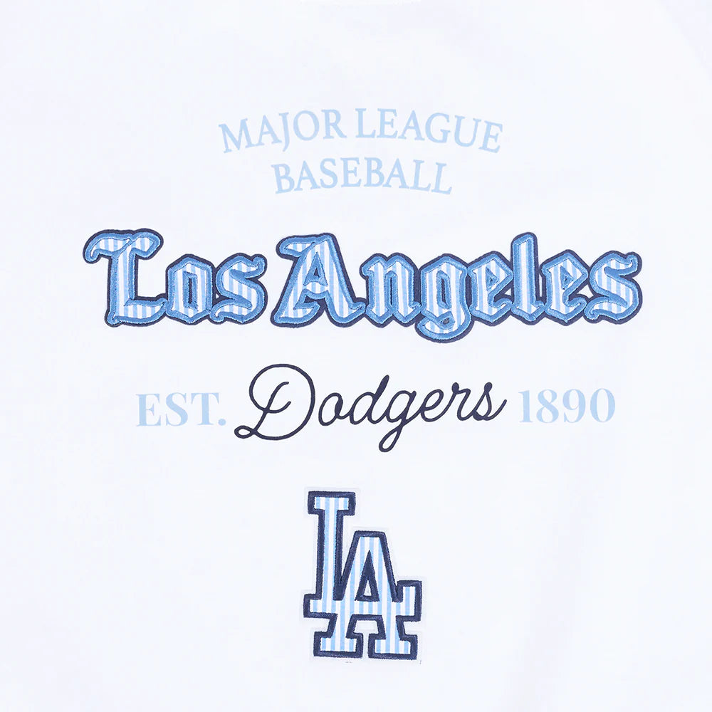 MLB LOS ANGELES DODGERS COUNTRY CLUB WOMEN'S DOUBLE KNIT CREWNECK