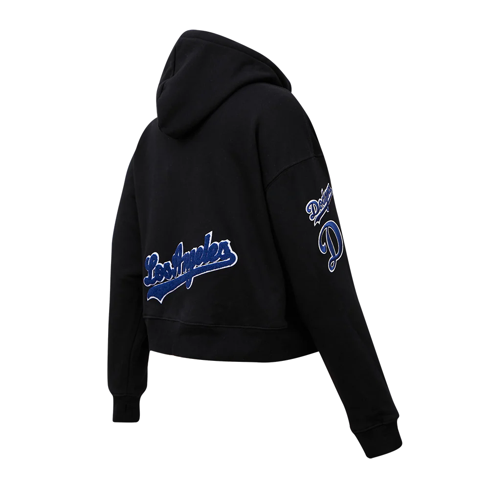 MLB LOS ANGELES DODGERS CLASSIC WOMEN'S CROPPED PULLOVER HOODIE