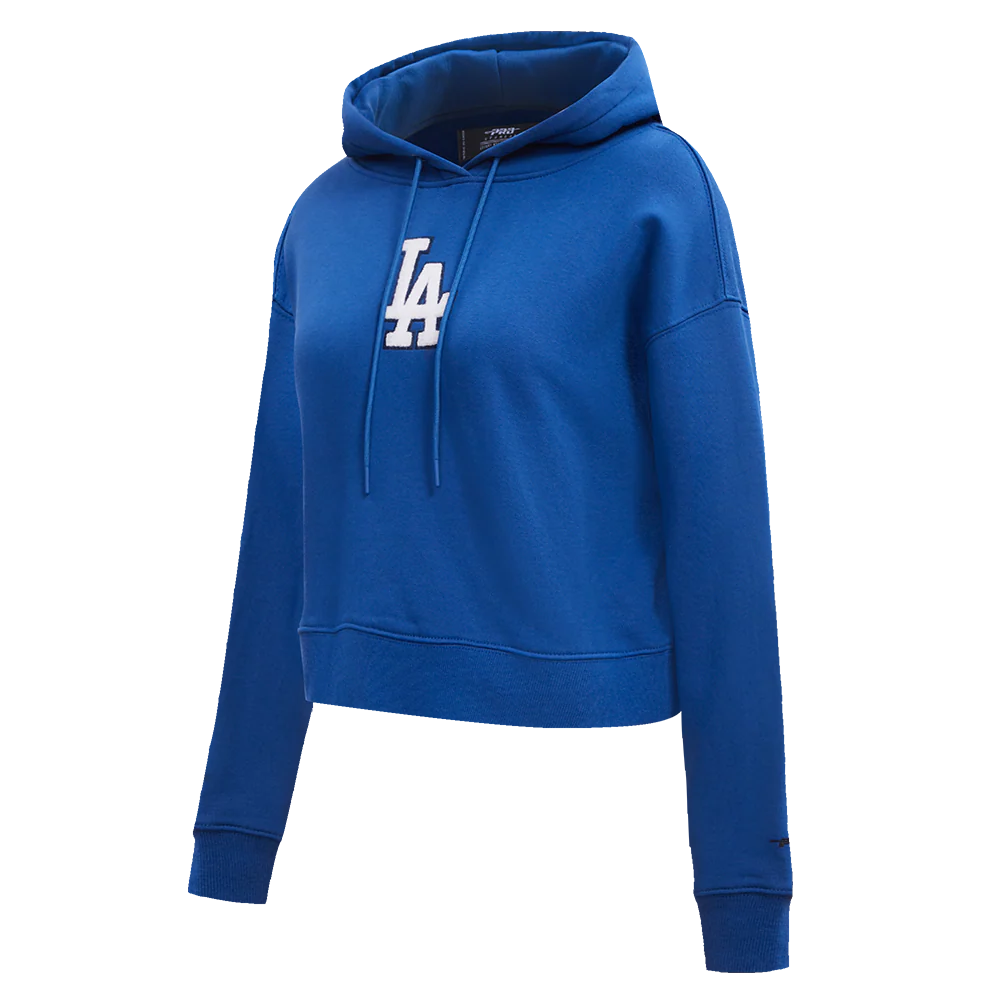 MLB LOS ANGELES DODGERS CLASSIC WOMEN'S CROPPED PULLOVER HOODIE