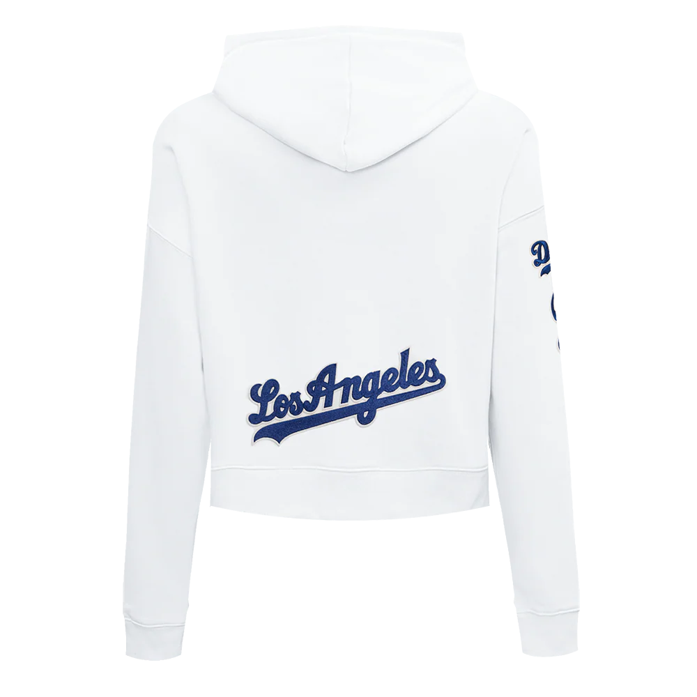 MLB LOS ANGELES DODGERS CLASSIC WOMEN'S CROPPED PULLOVER HOODIE