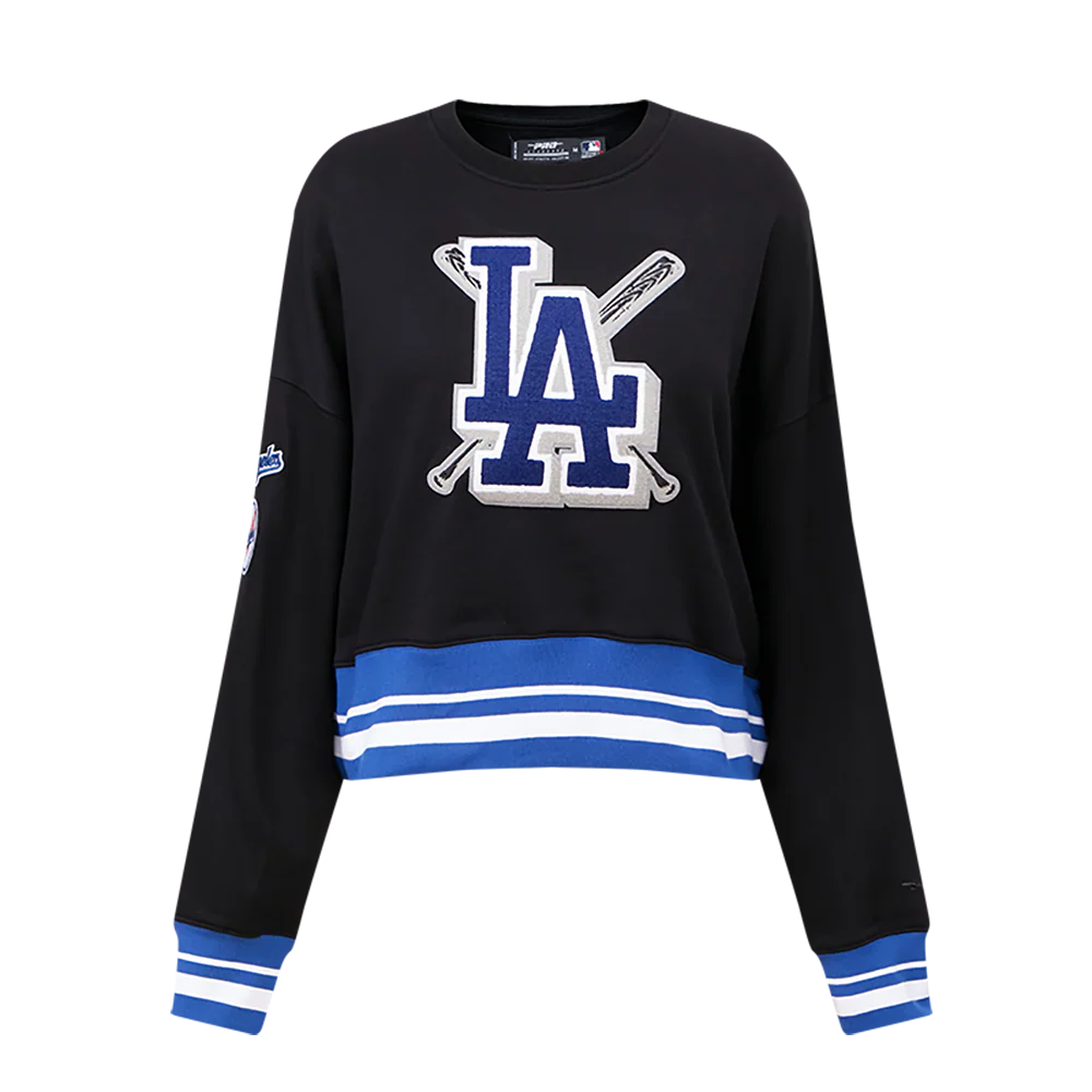 MLB LOS ANGELES DODGERS MASHUP WOMEN'S RIB CREWNECK