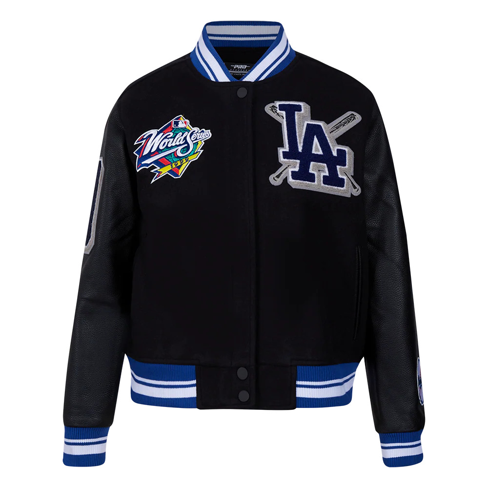 MLB LOS ANGELES DODGERS MASHUP WOMEN'S RIB WOOL VARSITY JACKET