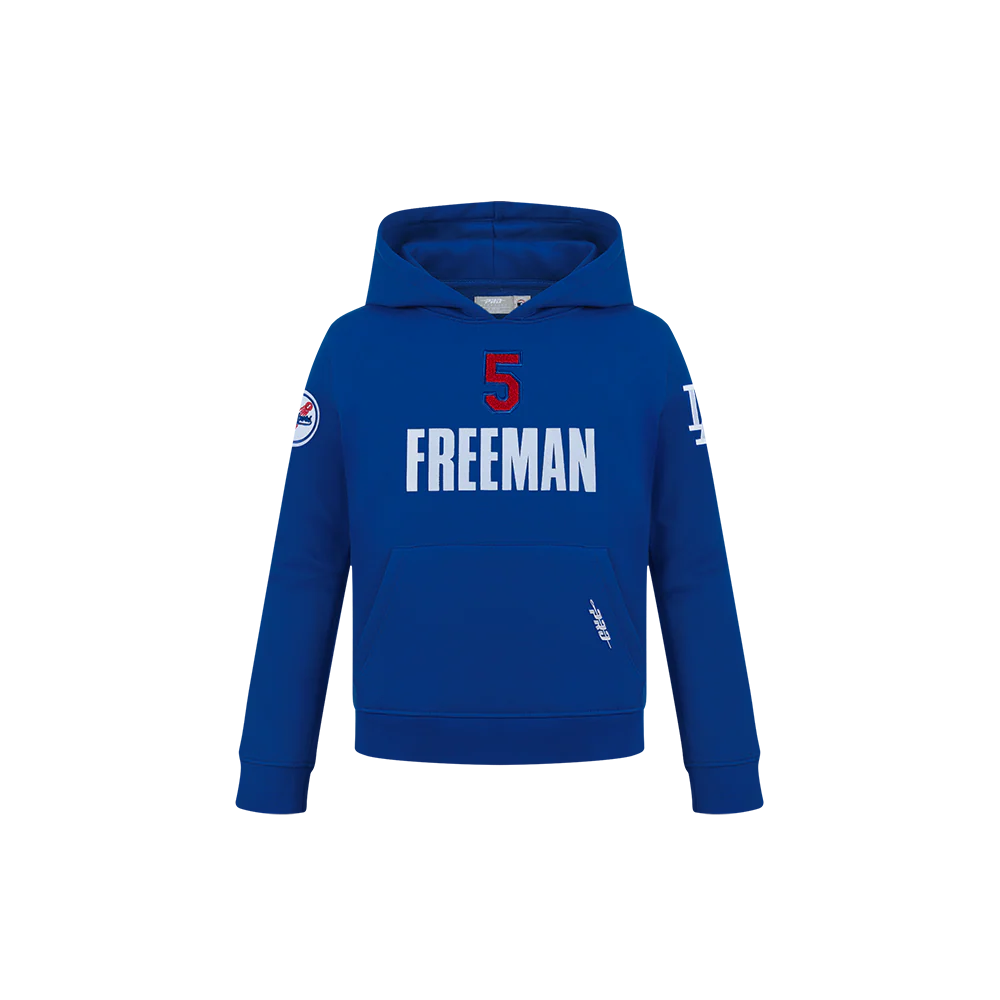 MLB LOS ANGELES DODGERS FREDDIE FREEMAN #5 CLASSIC PLAYER NAME AND NUMBER LITTLE BOYS PULLOVER HOODIE