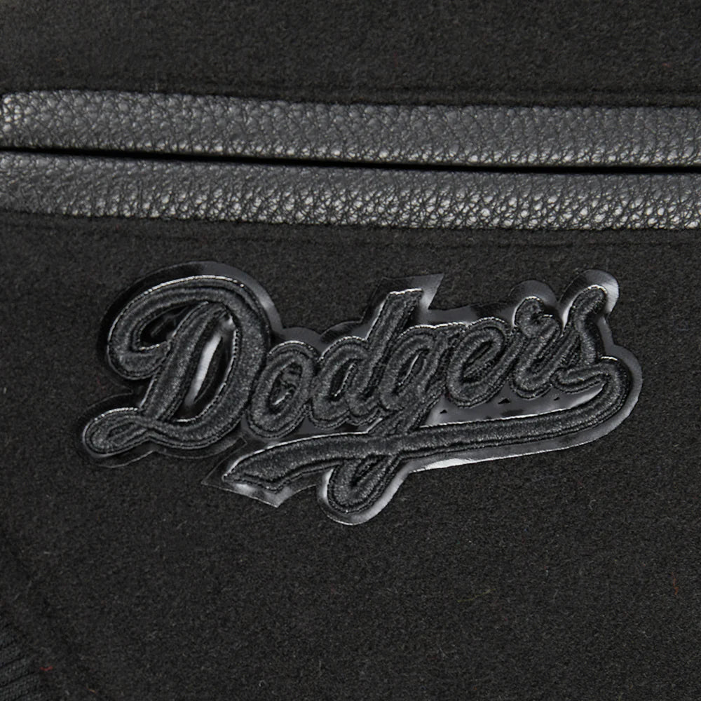 MLB LOS ANGELES DODGERS TRIPLE BLACK LITTLE BOYS WOOL VARSITY JACKET