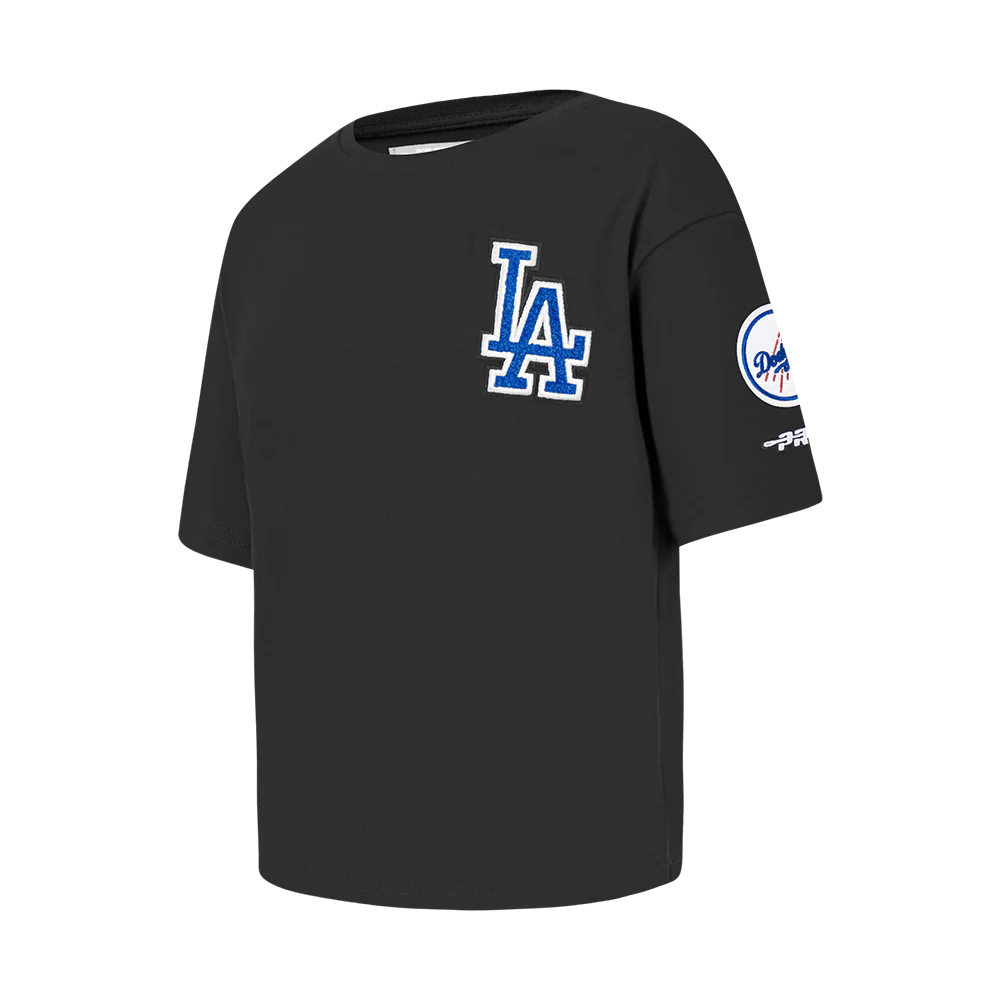 MLB LOS ANGELES DODGERS CLASSIC LITTLE GIRLS SHORT SLEEVE BOXY TOP
