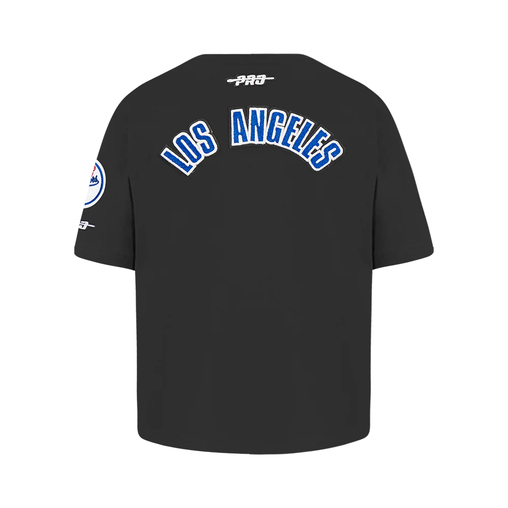 MLB LOS ANGELES DODGERS CLASSIC LITTLE GIRLS SHORT SLEEVE BOXY TOP