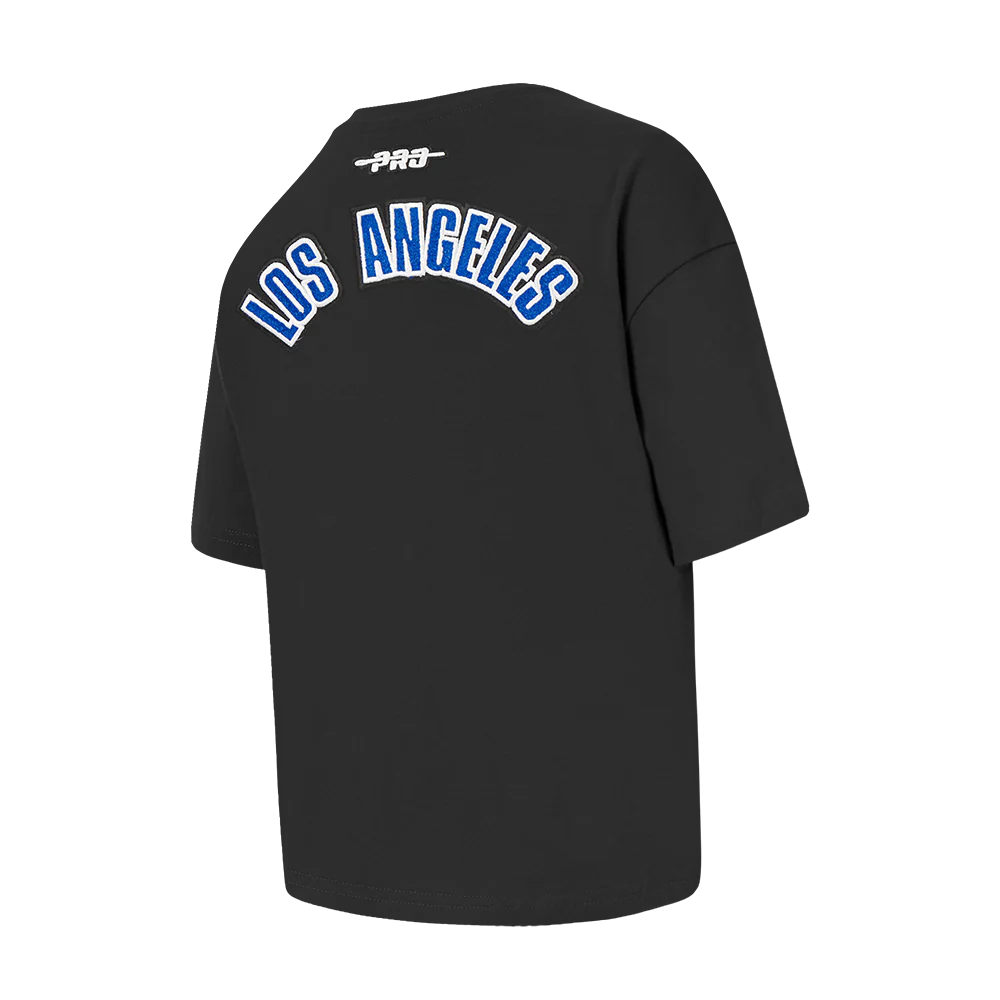 MLB LOS ANGELES DODGERS CLASSIC LITTLE GIRLS SHORT SLEEVE BOXY TOP