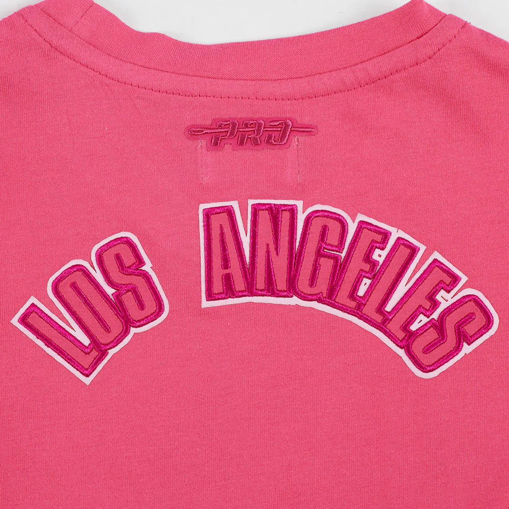 MLB LOS ANGELES DODGERS TRIPLE PINK LITTLE GIRLS TOP DRESS