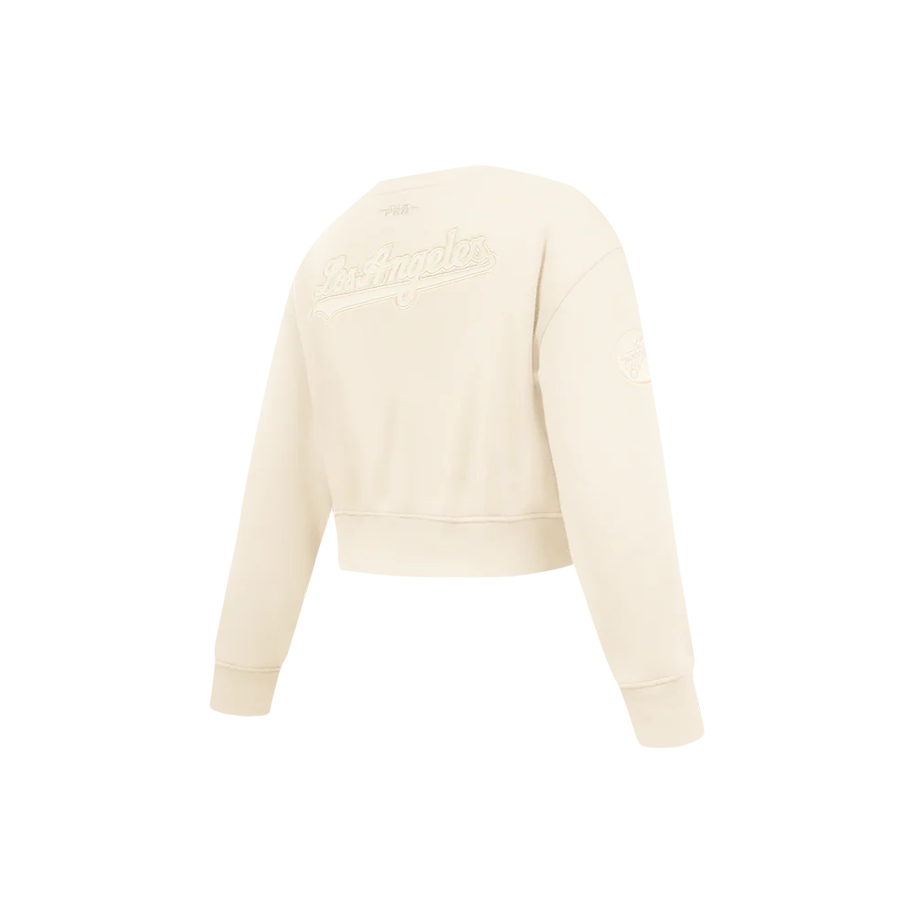 MLB LOS ANGELES DODGERS NEUTRAL LITTLE GIRLS FLEECE CREWNECK